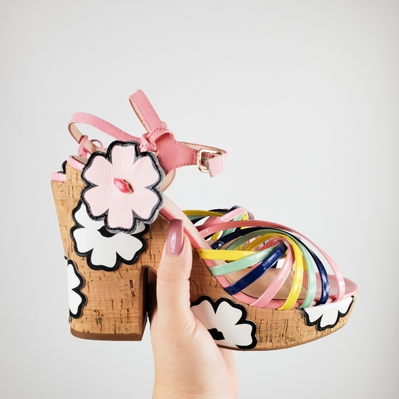 Kate Spade Gerry Platform Sandals 9 - Picture 2 of 6